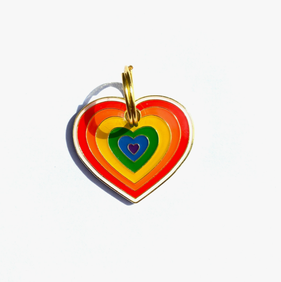 Hundetegn "Rainbow heart"