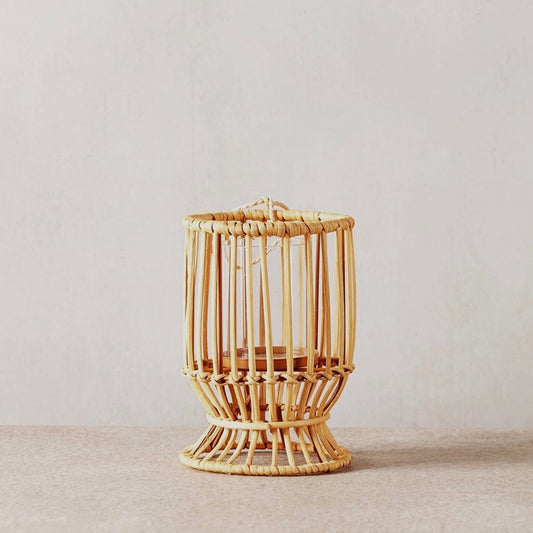 Candlestick in Rattan